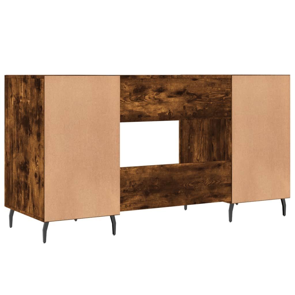 140x50x75 furnicato Räuchereiche cm Holzwerkstoff Schreibtisch