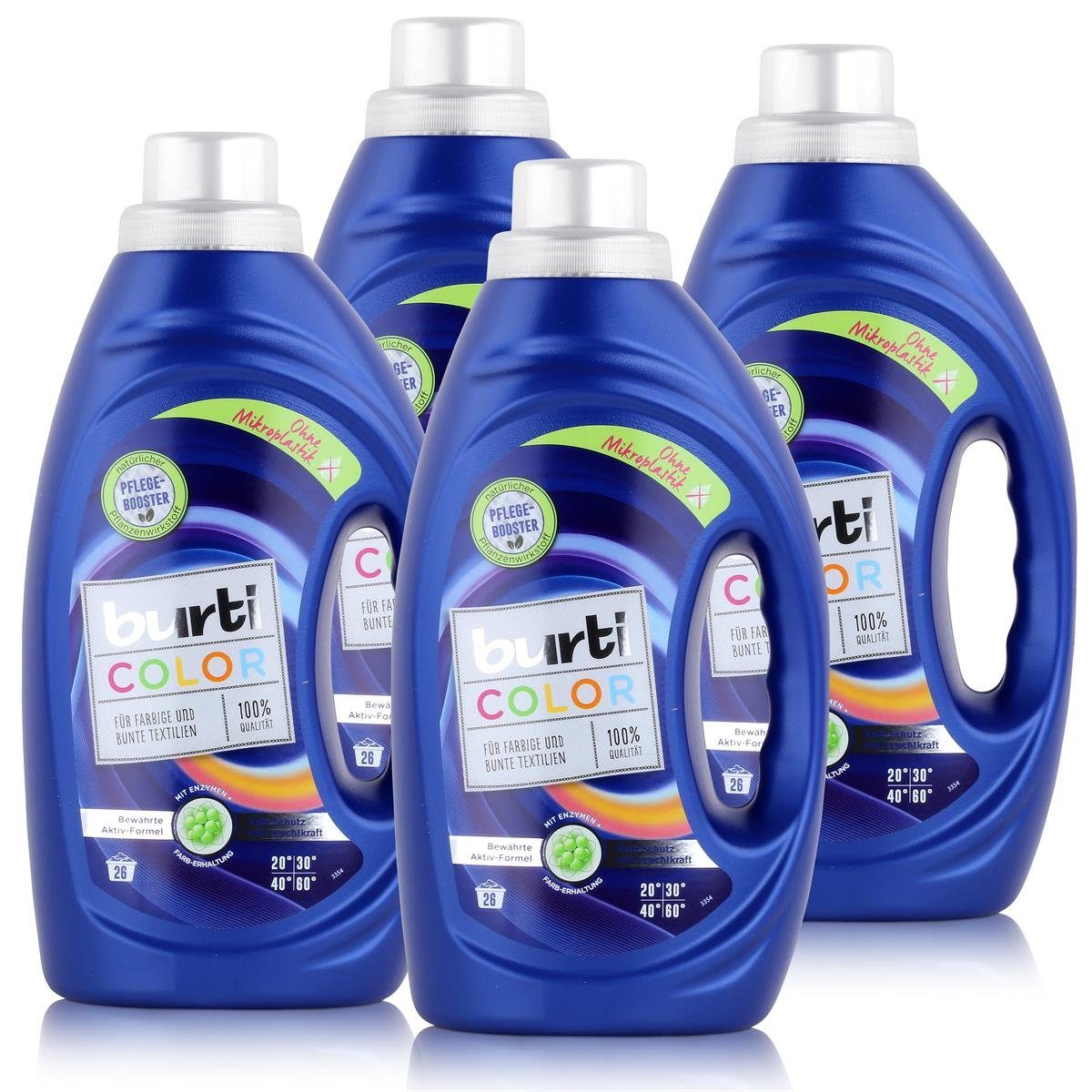 burti burti color Feinwaschmittel 1,45L - Für farbige & bunte Textilien (4er Colorwaschmittel