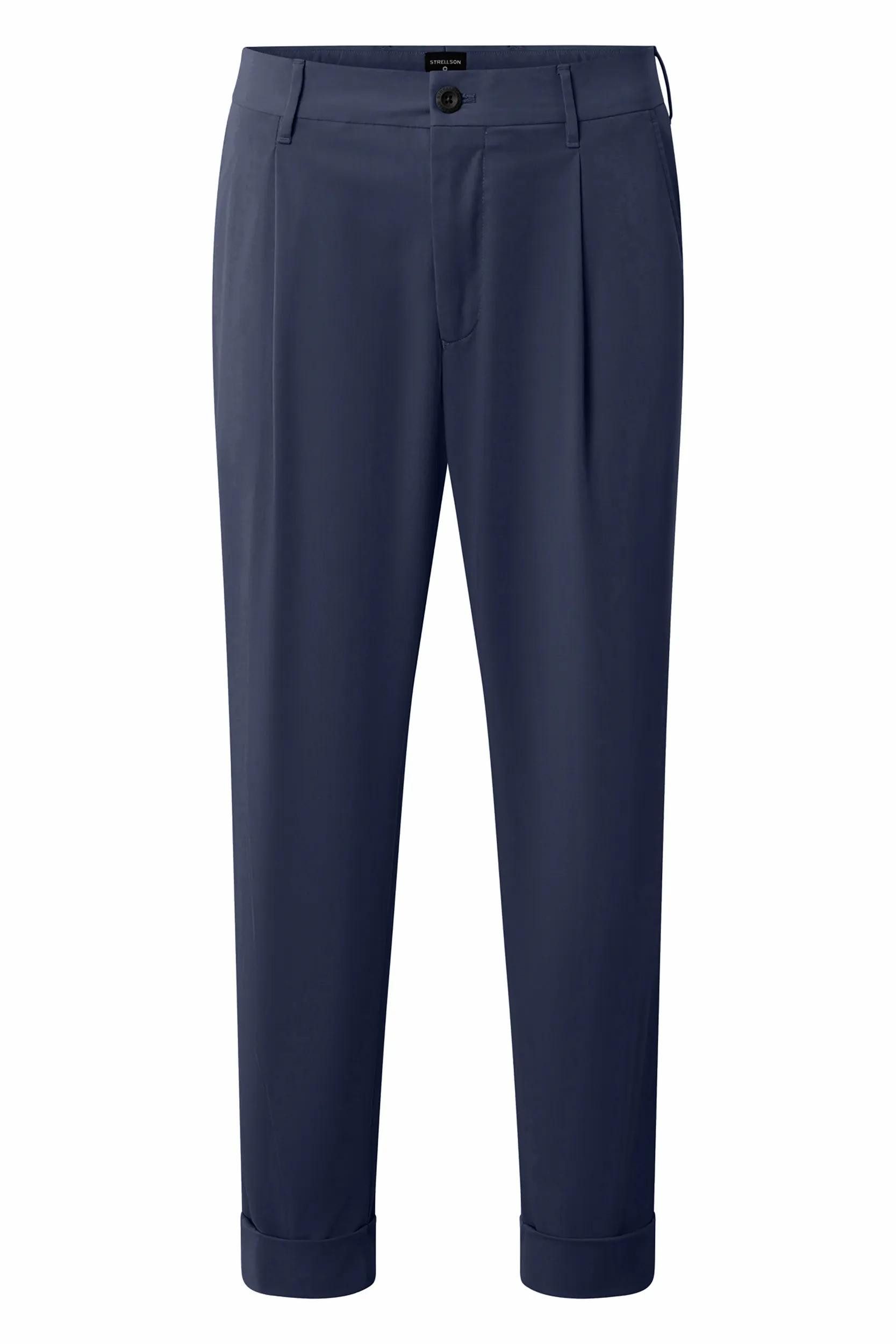 Strellson Bundfaltenhose Louis Relaxed Fit Everyday Business Pants mit geradem Bein, Pflegeleicht