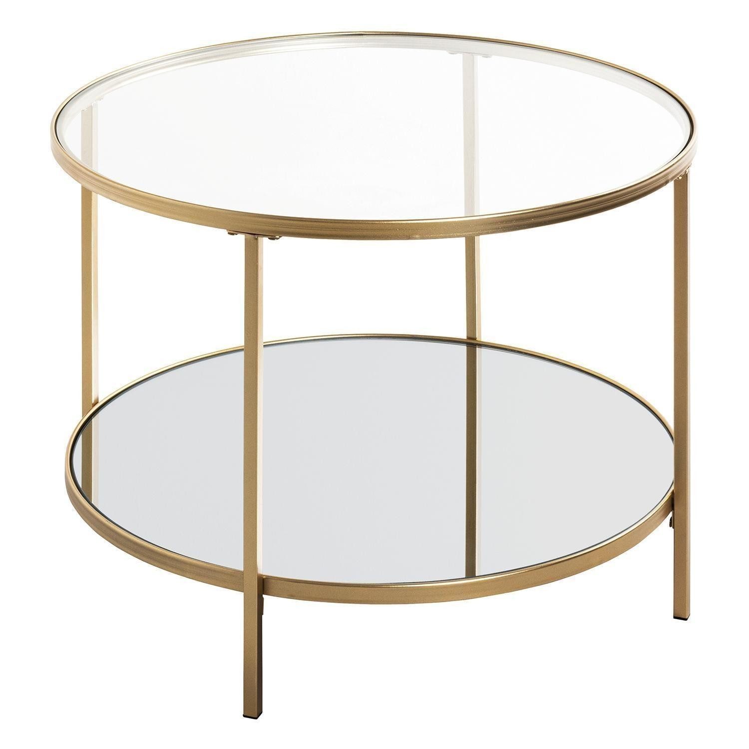 HAKU Couchtisch PORTO, Goldgelb, Transparent, Klarglas, günstig online kaufen