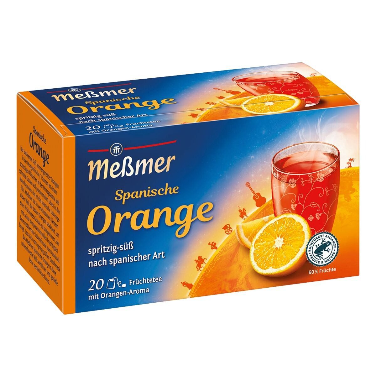 Meßmer Tee Spanische Orange, Früchtetee mit Orangen-Aroma