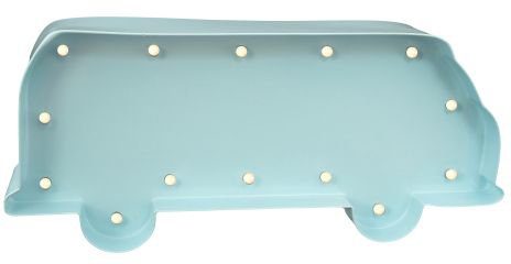 MARQUEE LIGHTS LED Dekolicht Campingbus, LED fest integriert, Warmweiß, Wandlampe, Tischlampe Bus, Wohnwagen, Bully 14 Leuchtmittel - 23x10 cm