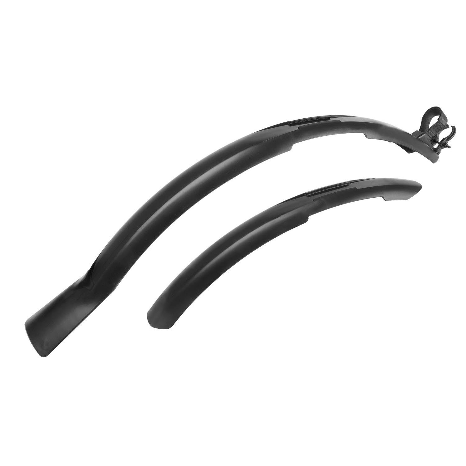 M-Wave Schutzblech Mud Max Universal HL (2 St., mit Montagezubehör), Schutzblech-Set 26 - 29 Zoll Fahrrad E Bike Schutzbleche