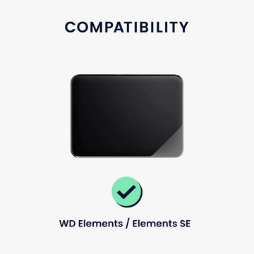 kwmobile Festplattenhülle für WD Elements / Elements SE, Silikon Tastaturschutz QWERTY (Arabisch)