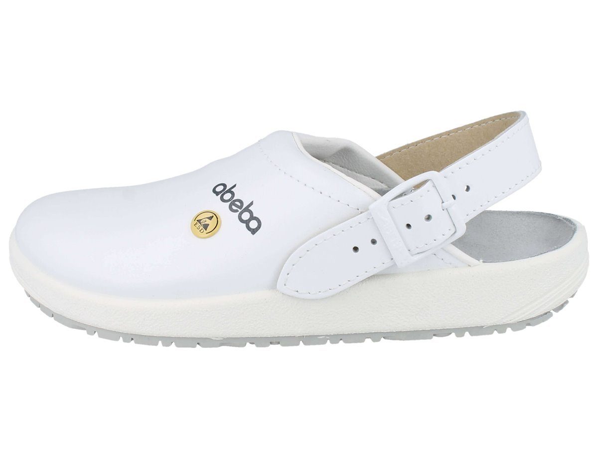 Abeba ABEBA Rubber Damen Herren Berufsclogs weiss Leder - Größe: 47 Arbeitsschuh