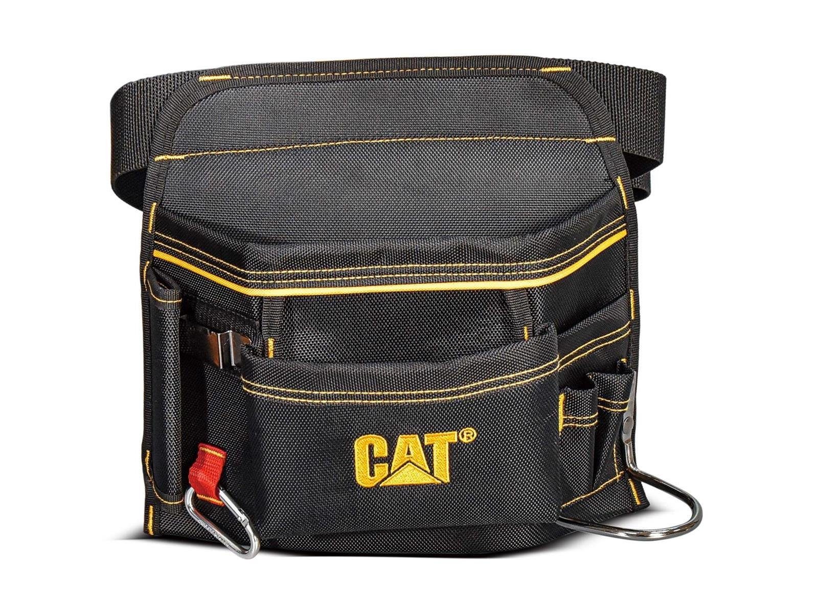 CAT CATERPILLA Werkzeugtasche Werkzeuggürtel Professional 1680D Polyester schwarz/gelb, wasserabweisend, strapazierfähig und langlebig