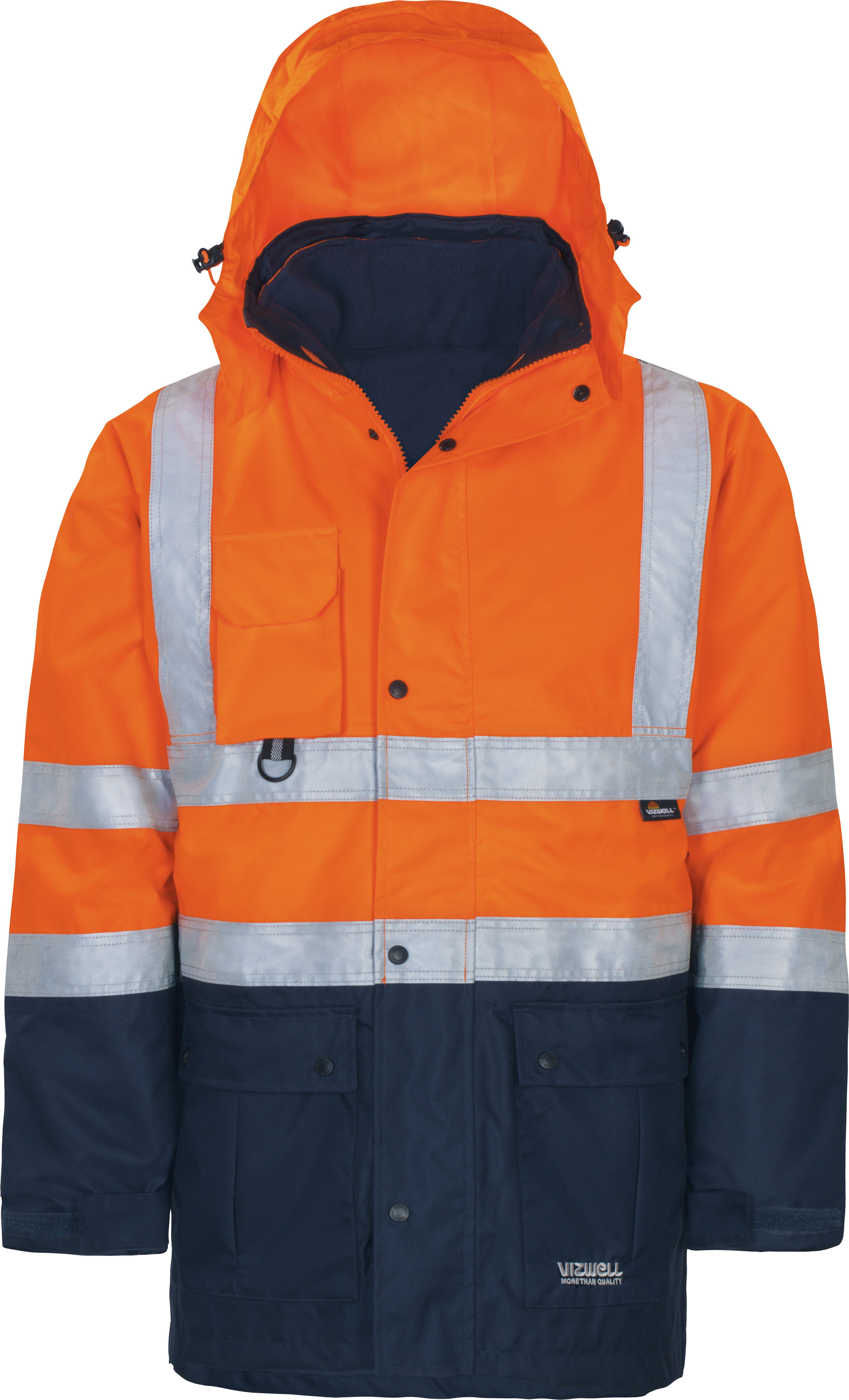 vizwell Funktionsparka 5 in1 Warnschutz Parka Arbeitsjacke Winterjacke mit günstig online kaufen