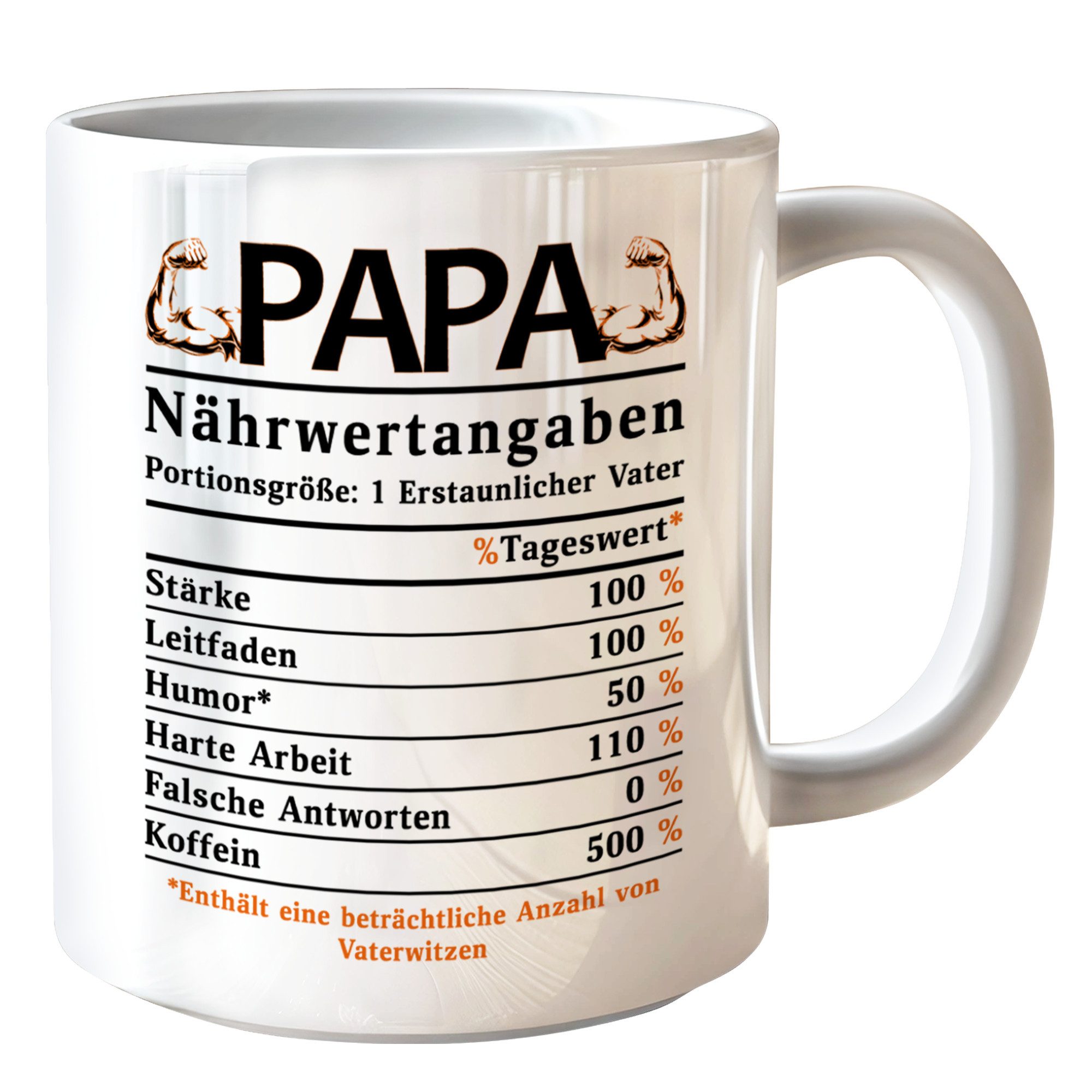 Giftandprint Tasse für Vater- Papa Tasse als Geschenk zum Vatertag vatertagsgeschenk, Mikrowellengeeignet, Spülmaschinenfest, Keramik, 325 ML