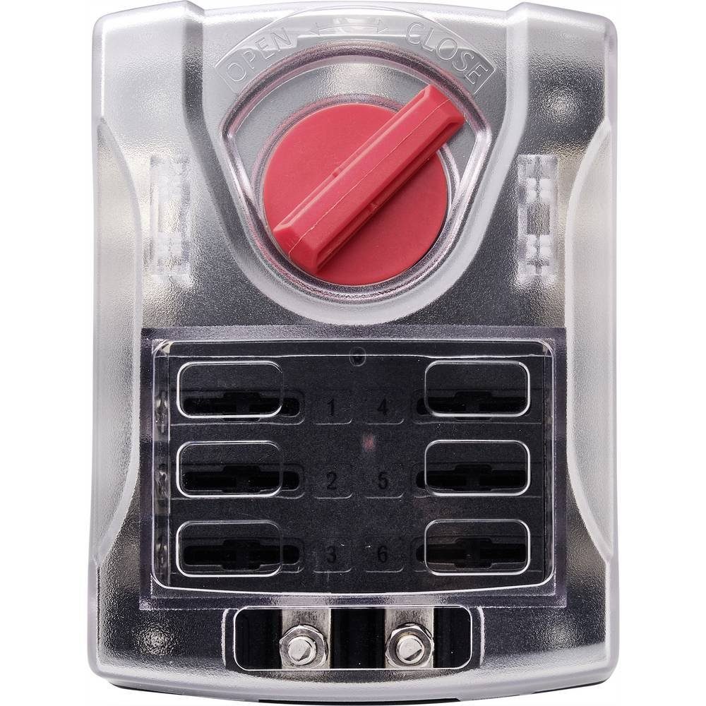 TRU COMPONENTS Sicherungshalter Flachsicherungs-Halter für 6 Sicherungen 32 V/30 A TC-9067932