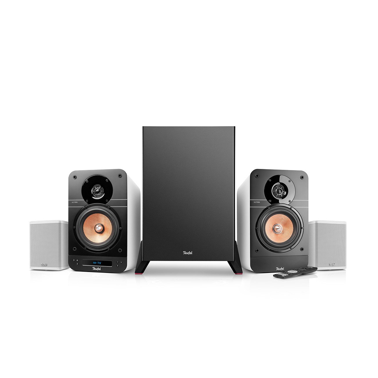 Teufel ULTIMA 25 AKTIV Surround "4.1-Set" Wireless Lautsprecher (HDMI, Bluetooth, AUX, 100 W, DAB+, Musikstreaming)