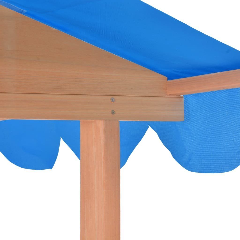 Sandkasten Sandkasten Tannenholz Kinderspielhaus UV50 Sandkiste vidaXL mit Blau