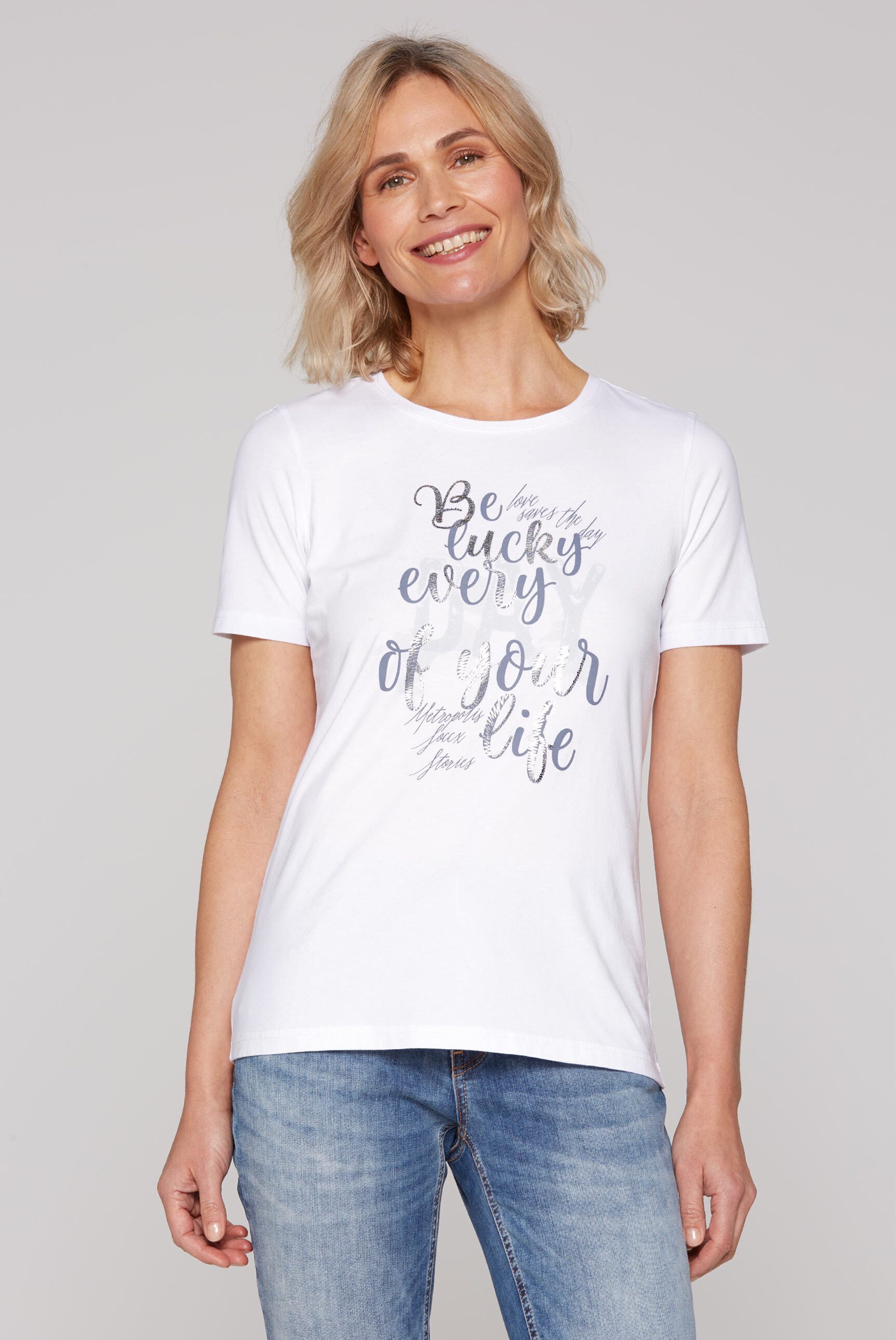 SOCCX Rundhalsshirt aus Baumwolle günstig online kaufen