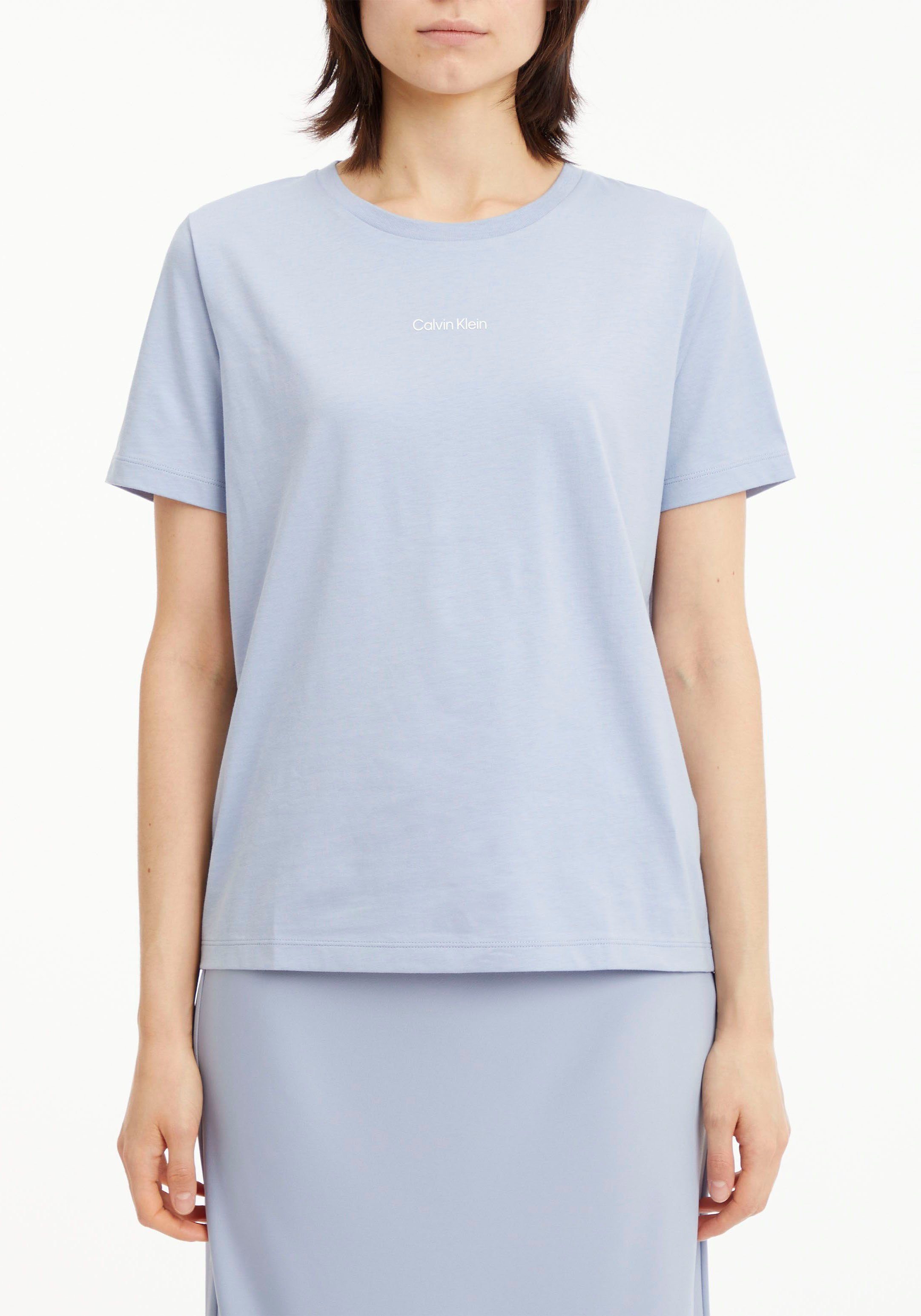 Calvin Klein reiner LOGO aus T-Shirt MICRO T-SHIRT Baumwolle hellblau