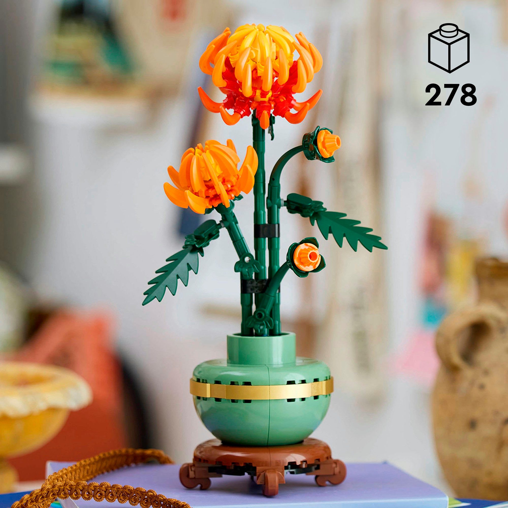 LEGO® Chrysantheme (10368), LEGO Botanicals Konstruktionsspielsteine, (278 St), Made in Europe