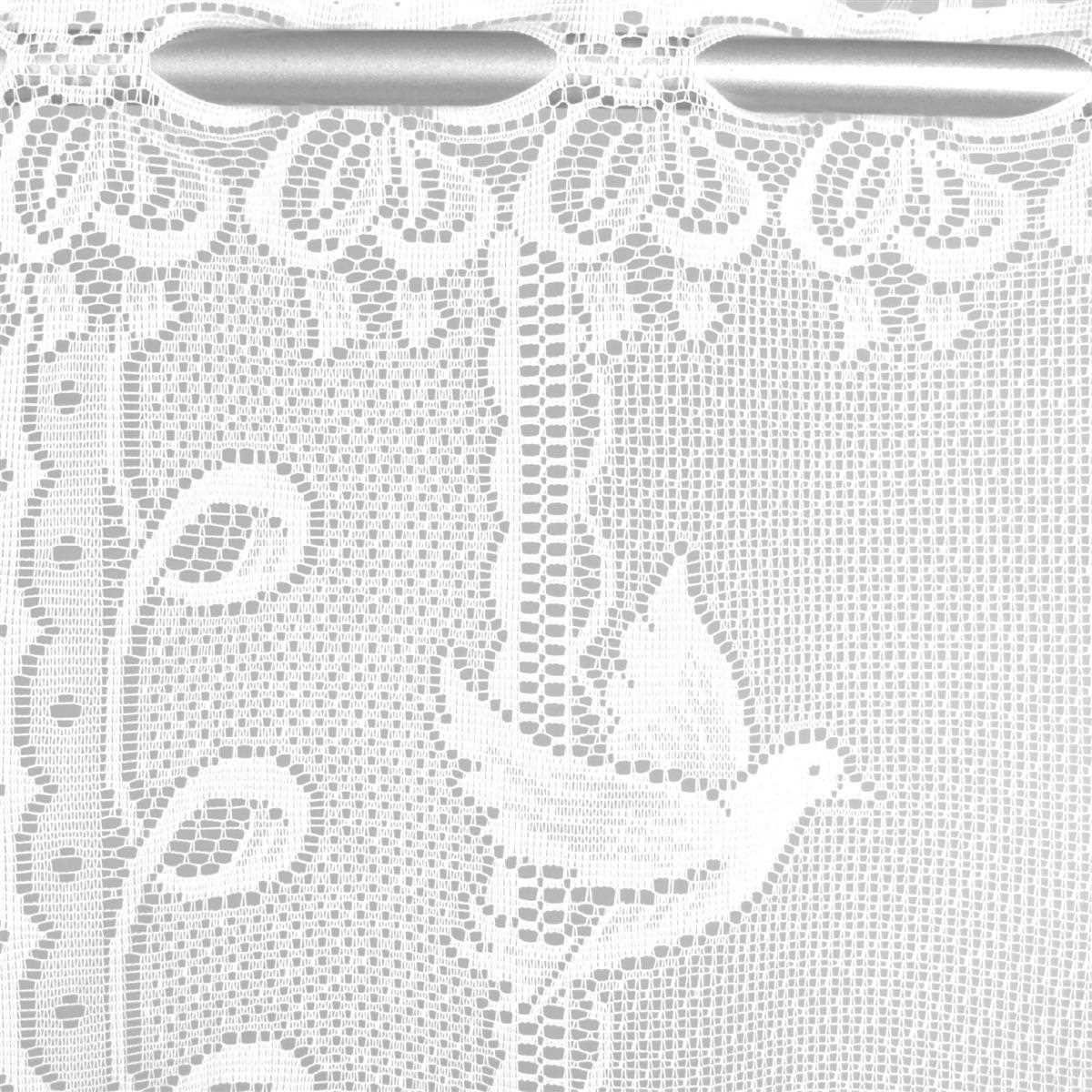 Vorhang, Arsvita, Stangendurchzug Bistrogardine (1 halbtransparent, (BxL) Stangendurchzug Sarah 120cm St), mit x in Spitzenoptik, 105cm