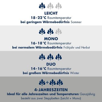 Baumwollbettdecke, Steppbett Maila mit Kapok, Irisette, Füllung: atmungsaktiv und feuchtigkeitsregulierend, Bezug: weich und hautsympathisch, Hygieneschutz durch Kapok-Fasern, umweltbewusste Schläfer