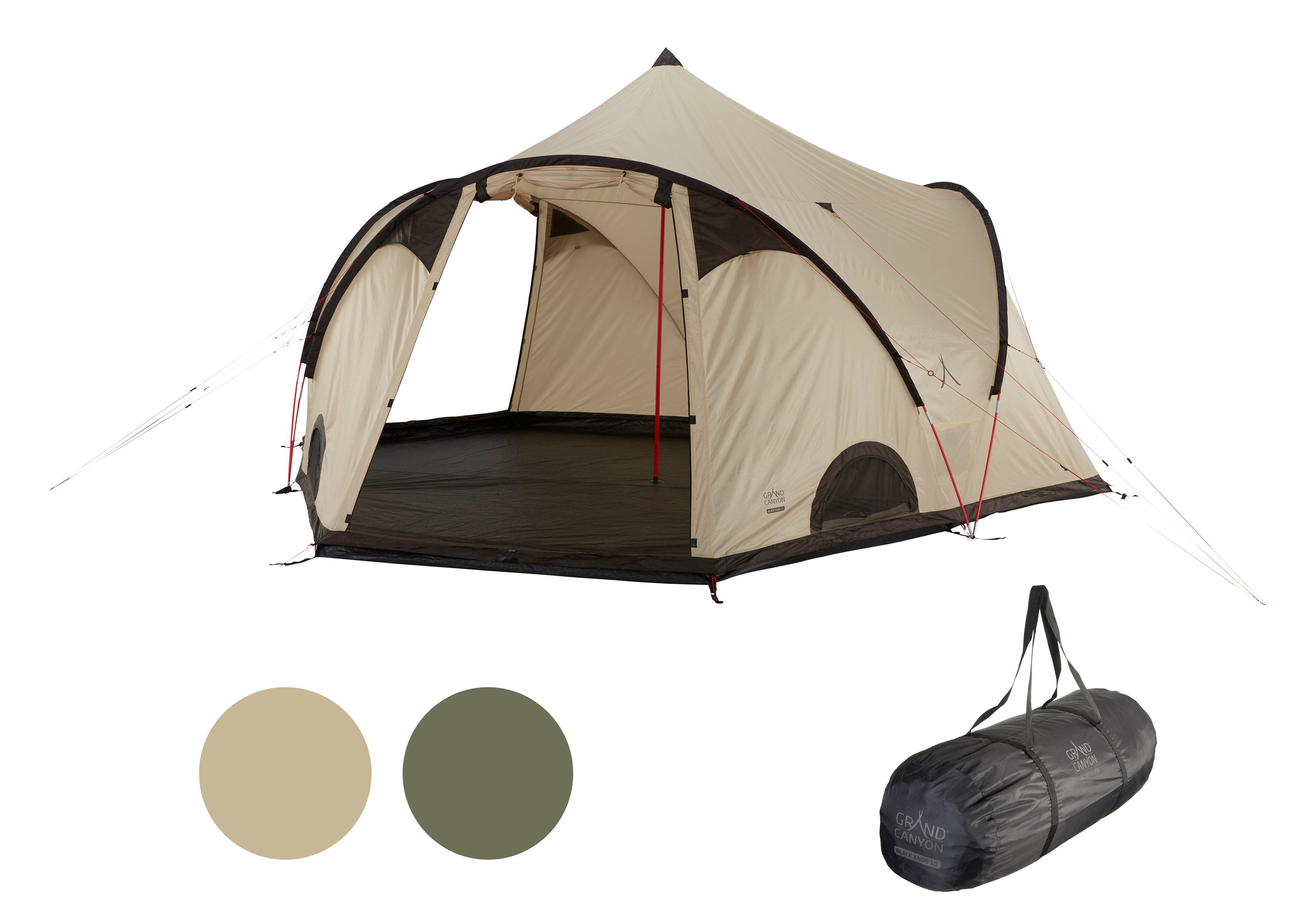 GRAND CANYON Tipi-Zelt BLACK KNOB 10, Personen: 10 (1 tlg)