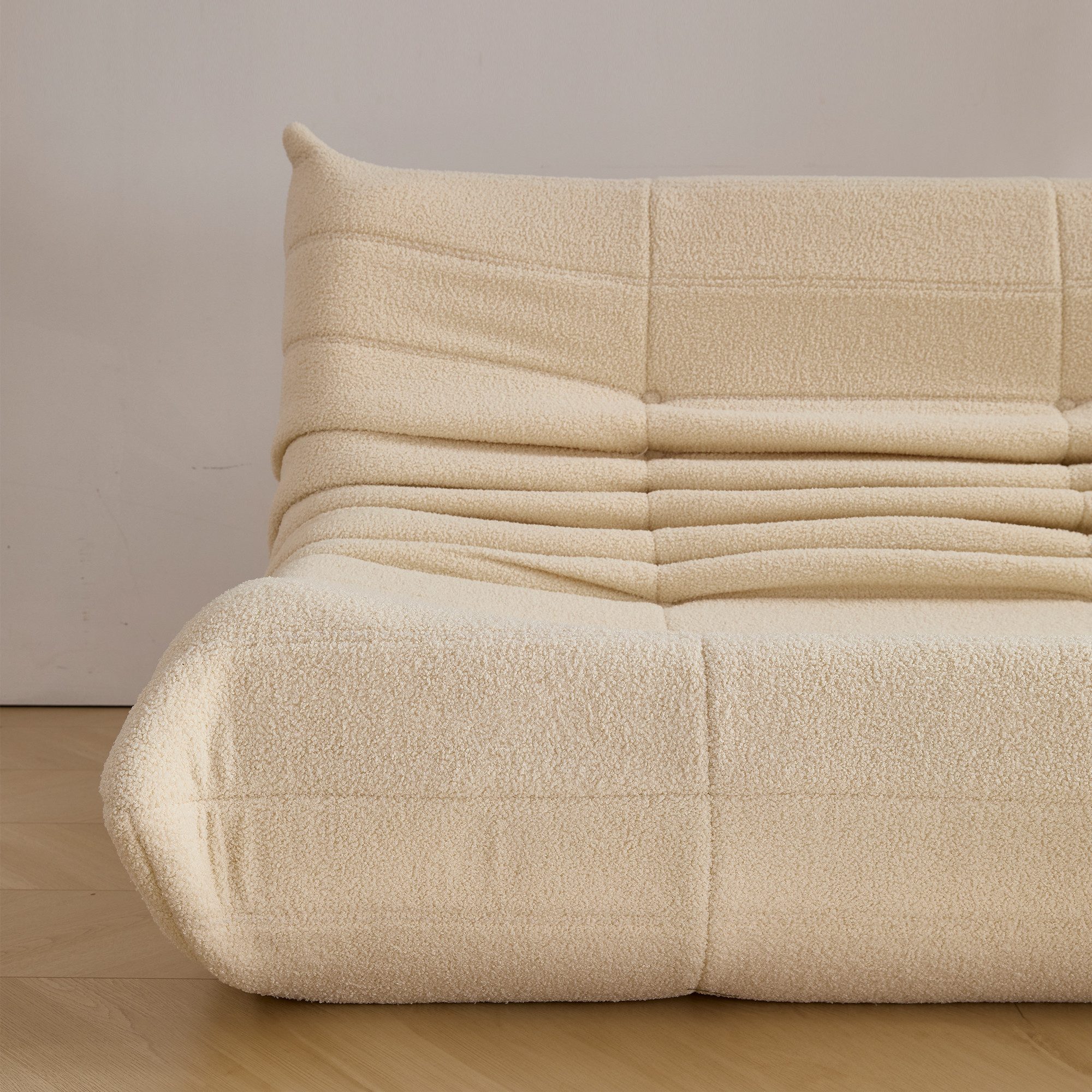 HAUSS SPOLE Sitzsack 2-Sitzer Lazy-Sofa mit Rückenstützung,modernes Design,Wohnzimmer Beige (1 St), Relaxsessel Polstermöbel – Bild 5 von 5
