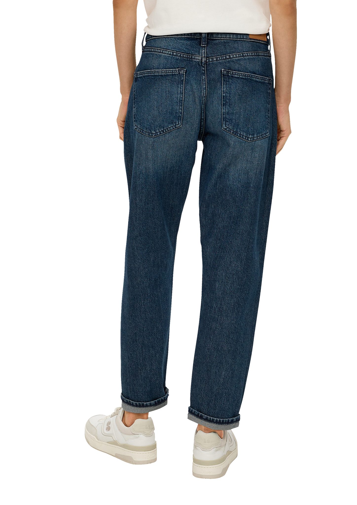 Rise Leg Mid / s.Oliver Franciz 7/8-Jeans Relaxed / Fit Tapered Ankle-Jeans Label-Patch / Waschung,