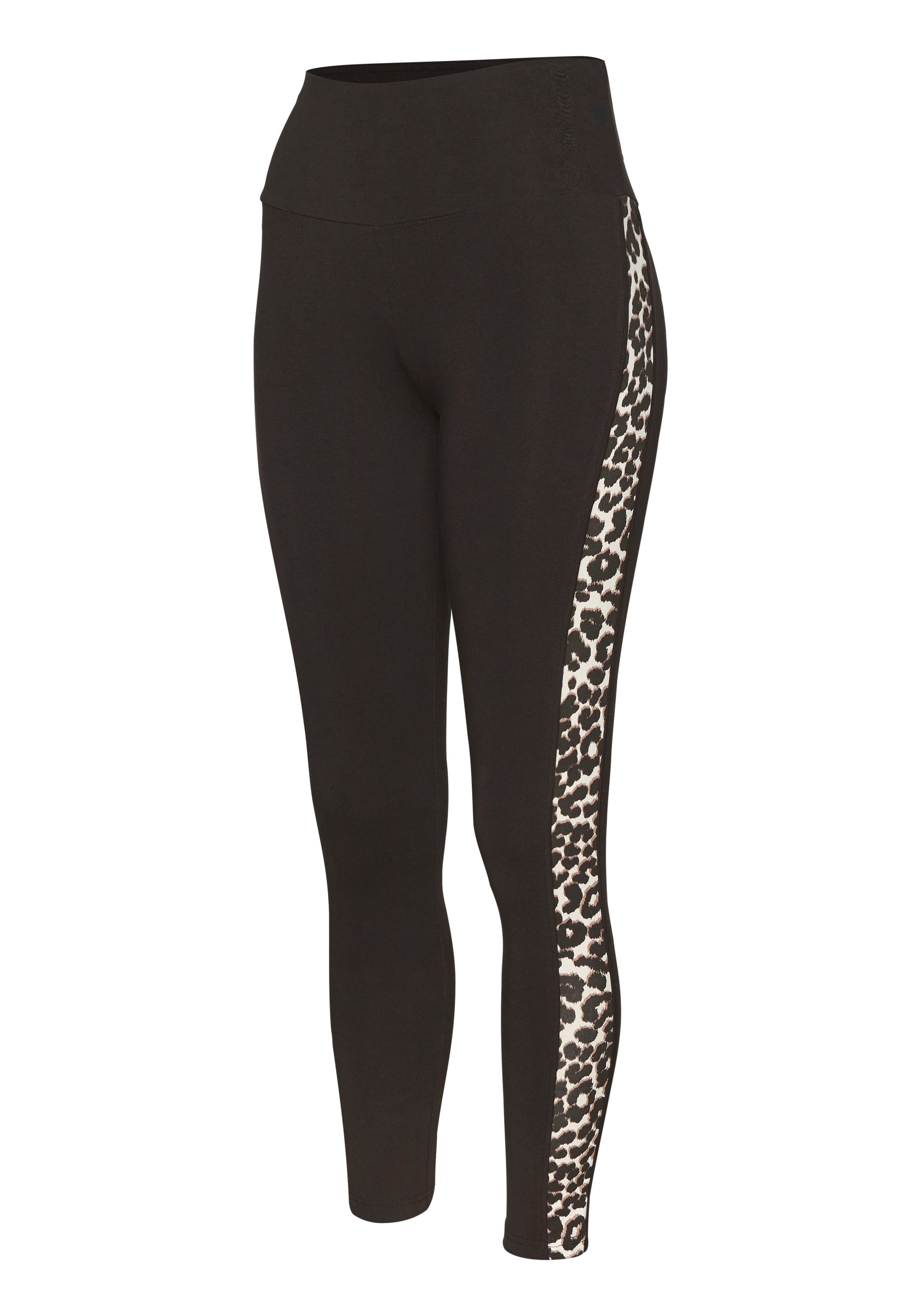 LASCANA ACTIVE Leggings Einsätze mit Leopardenmuster an den Beinen