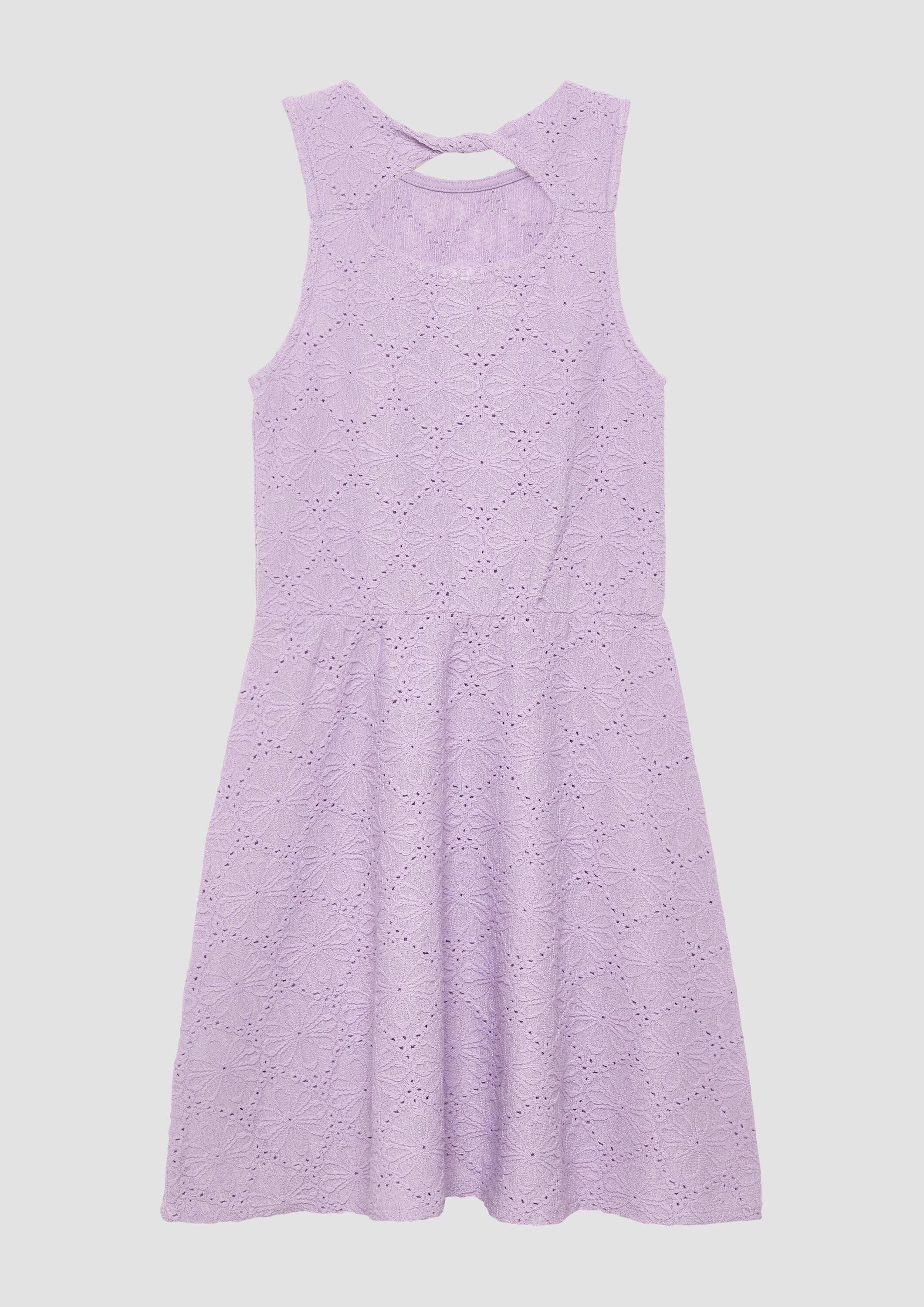 s.Oliver Minikleid Kleid Strukturiertes Kleid mit Cut-out am Rücken