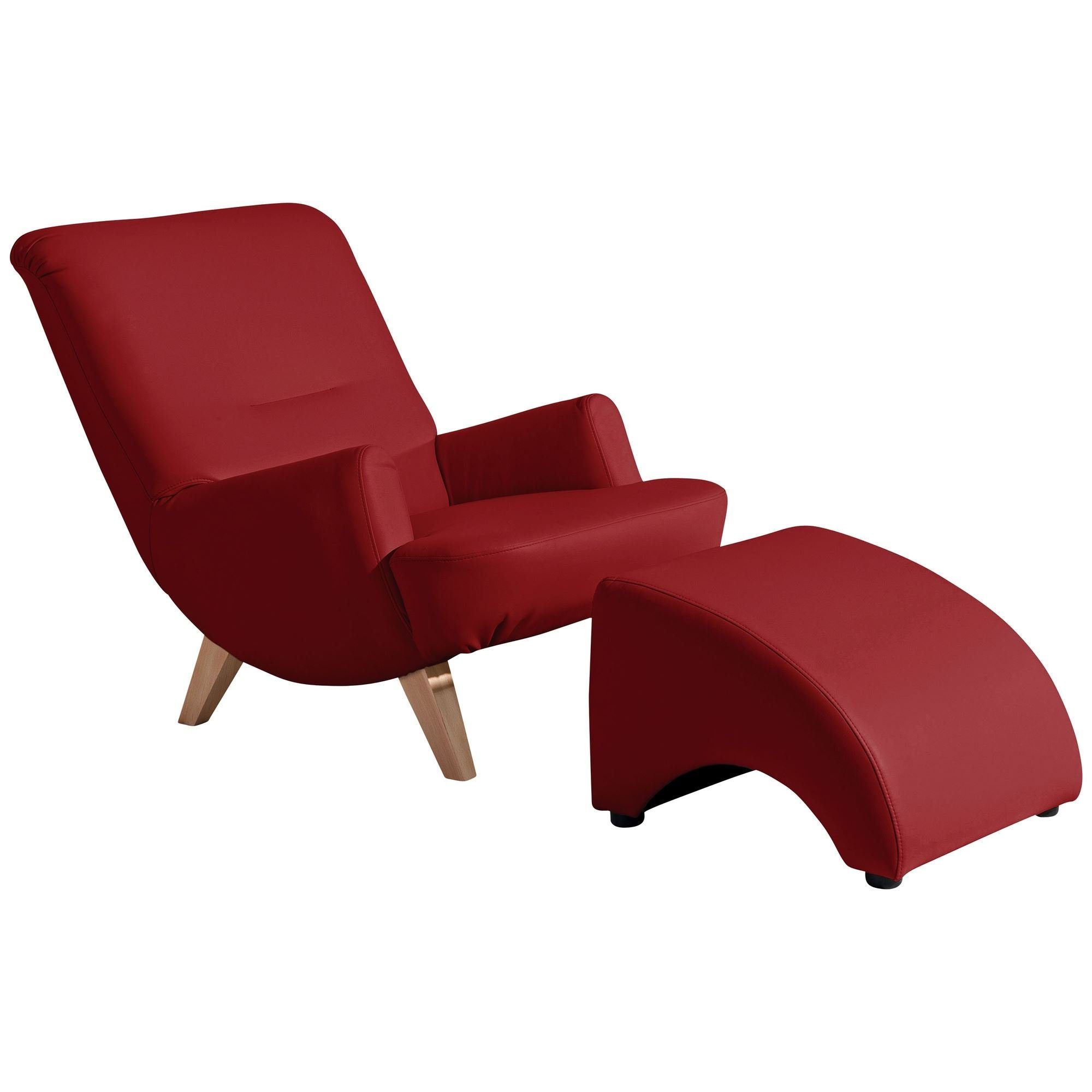 chilli Sessel Sessel / verarbeitet,bequemer inkl. 1-St), hochwertig Kunstleder Sitz Kessel Kostenlosem Bezug 58 Kajsa (Sparpreis natur Buche 21330 Versand, aufm
