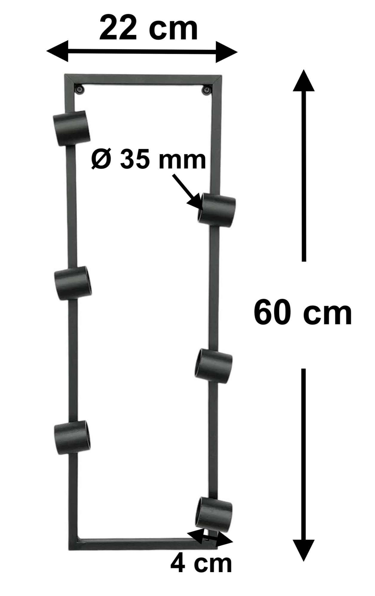 DanDiBo Weinregal Wand Metall Schwarz 6 Flaschen Flaschenregal Modern, Schräge Halterungen