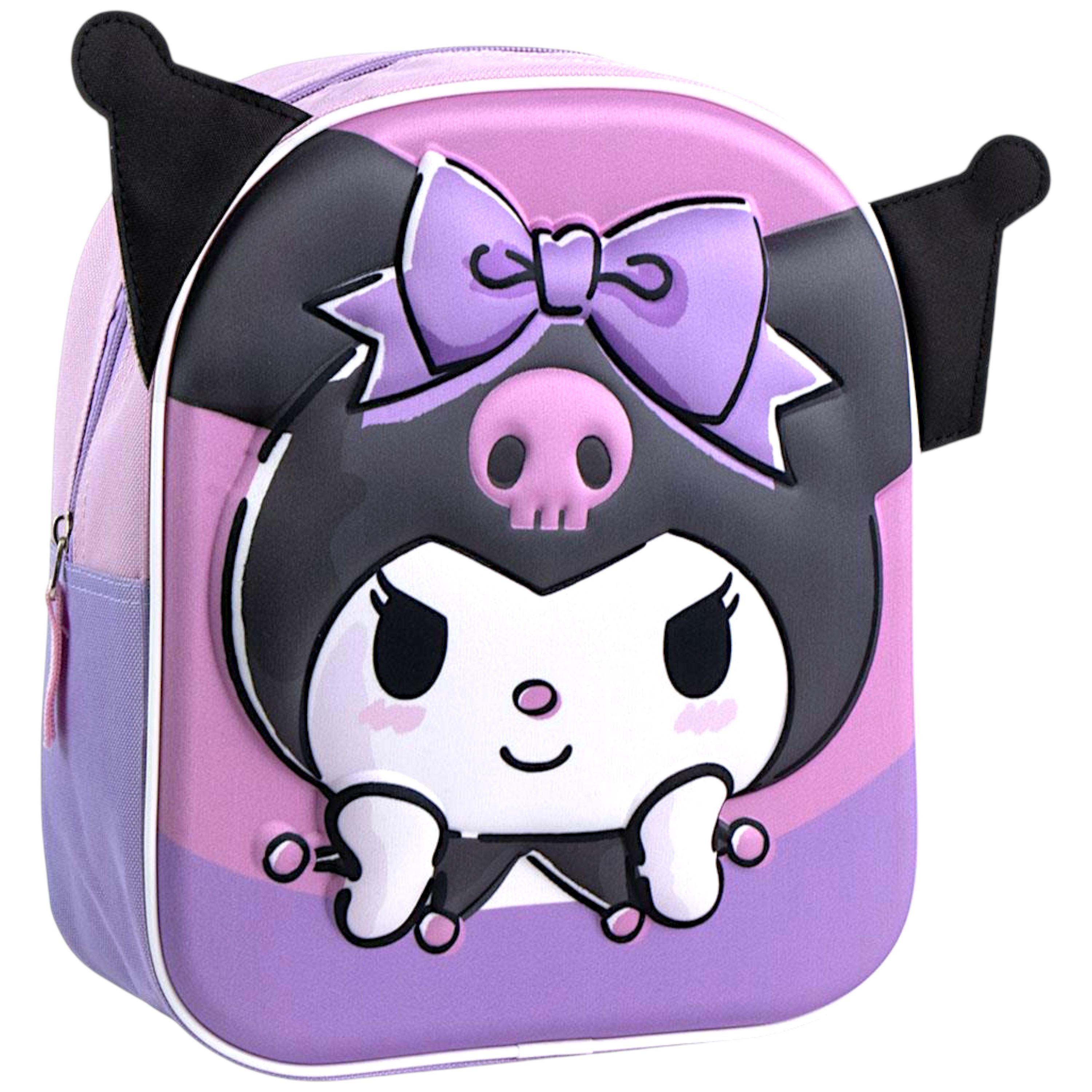 Hello Kitty Kindergartentasche Kuromi, 3D Kinder-Rucksack 27x22x10 cm