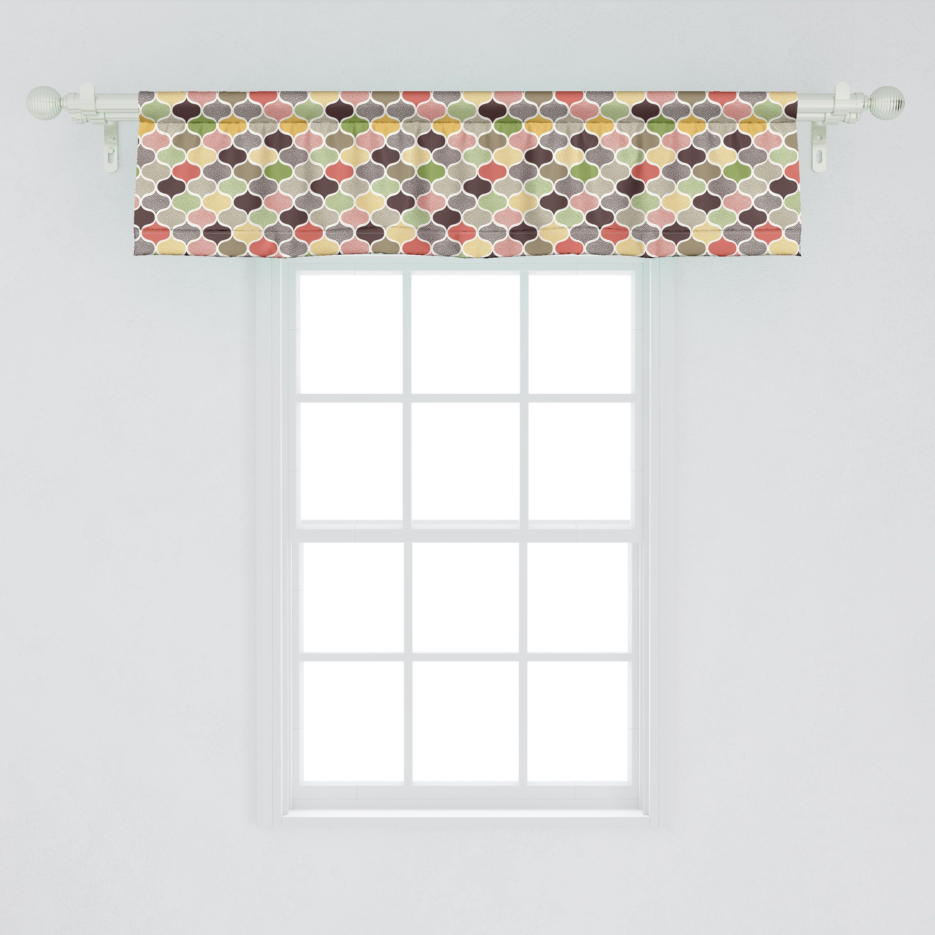 Scheibengardine Vorhang Volant für Entwurf Microfaser, Stangentasche, Oriental Morrocan Küche Dekor mit Abakuhaus, Modern Schlafzimmer