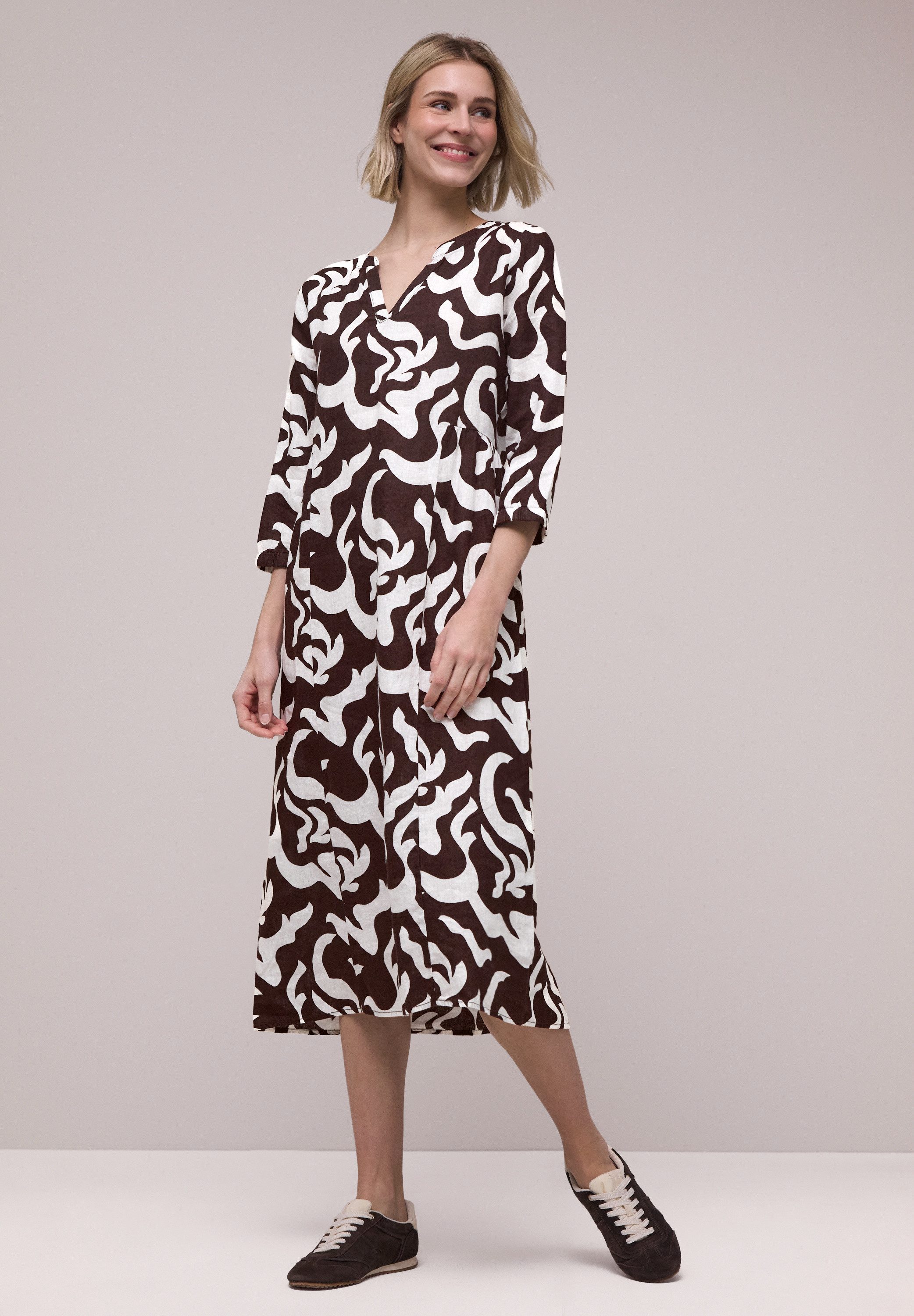 STREET ONE Midikleid mit Volant