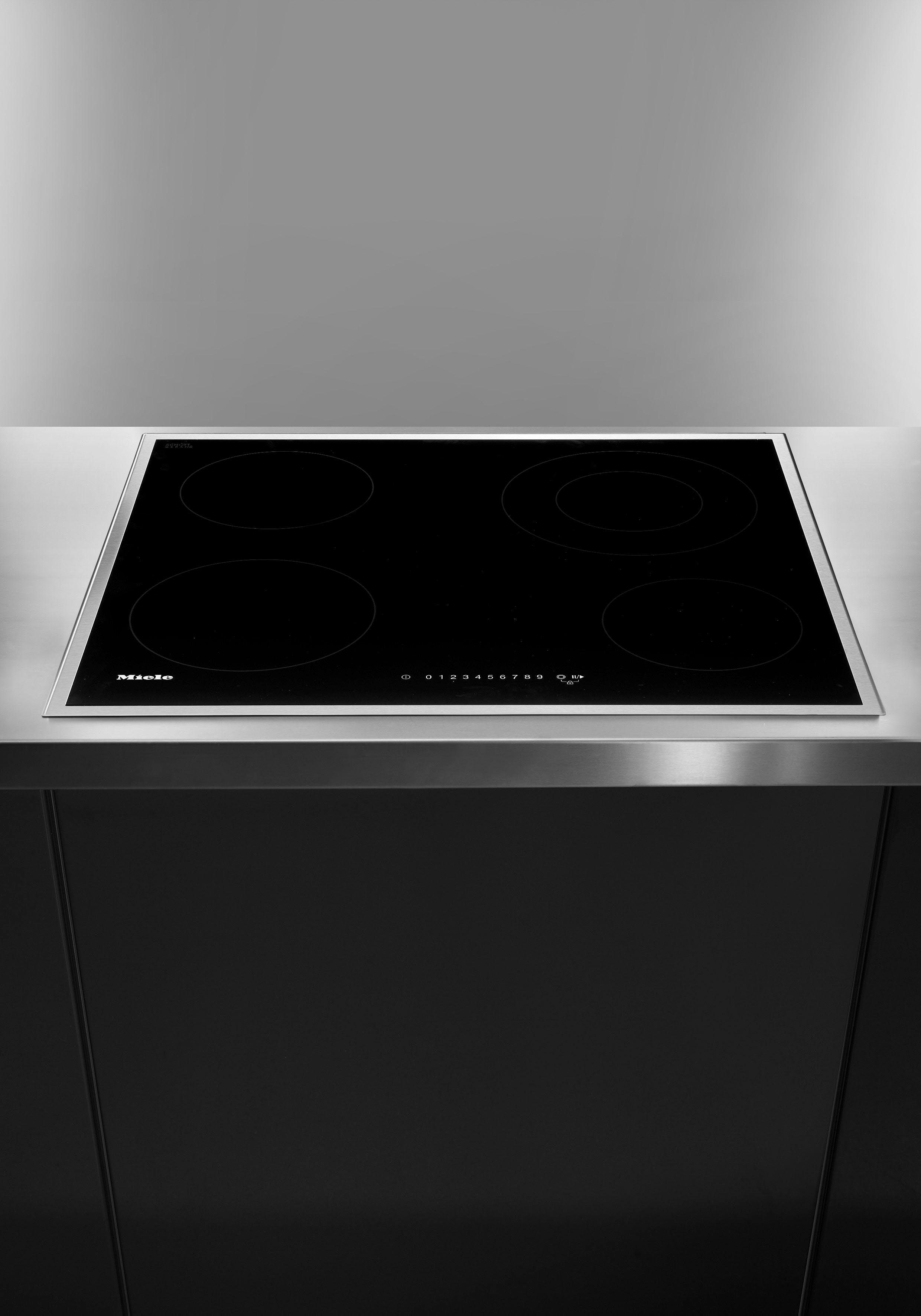 Miele Elektro-Kochfeld KM 6520 FR, Sicher – dreistufige Restwärmeanzeige für jede Kochzone