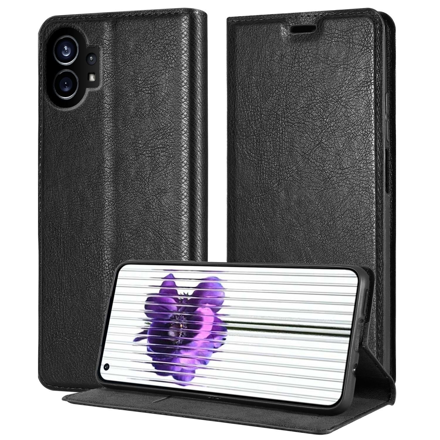 Cadorabo Handyhülle für Nothing Phone (1) Hülle Nothing Phone (1), Hülle Schutzhülle mit Standfunktion, Magnetverschluss und Kartenfach