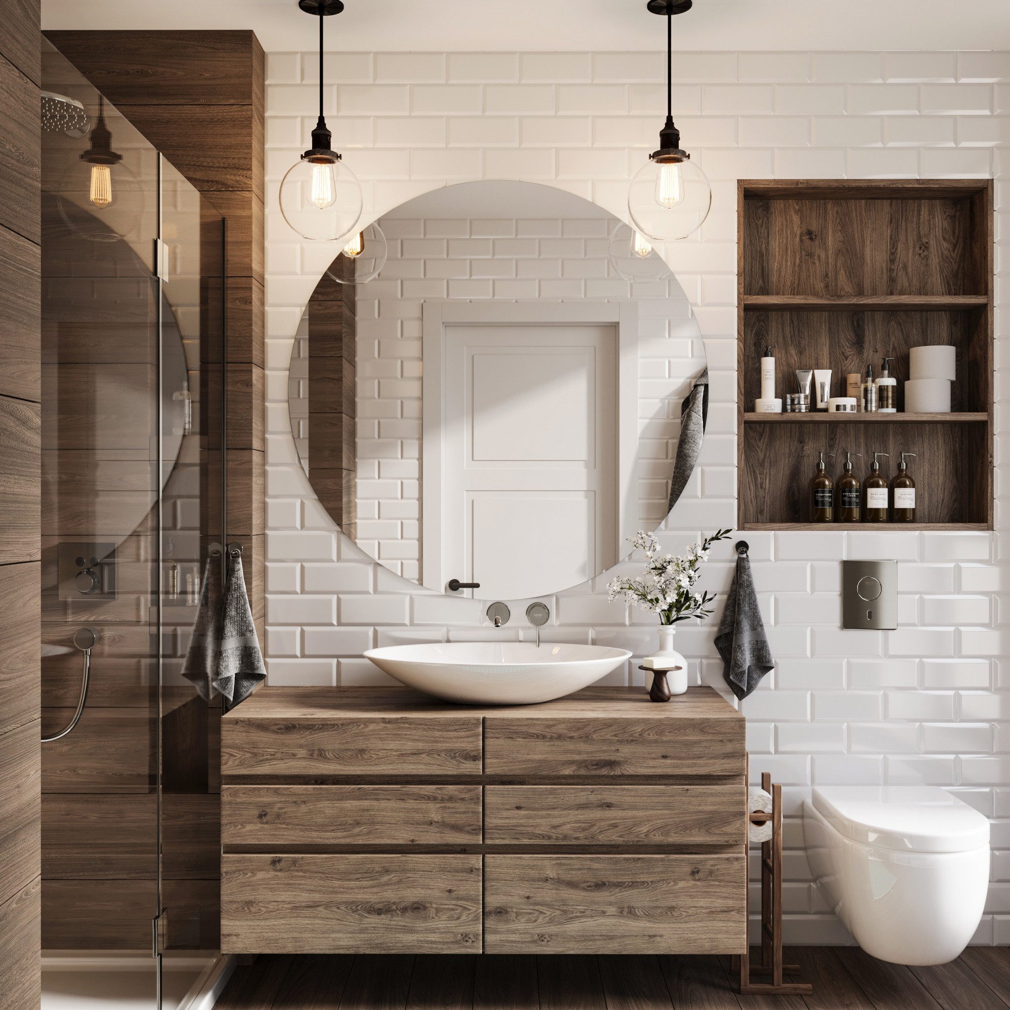 MySpiegel.de Wandspiegel Rahmenloser Spiegel Klar Rund in 4mm Stärke mit Be günstig online kaufen