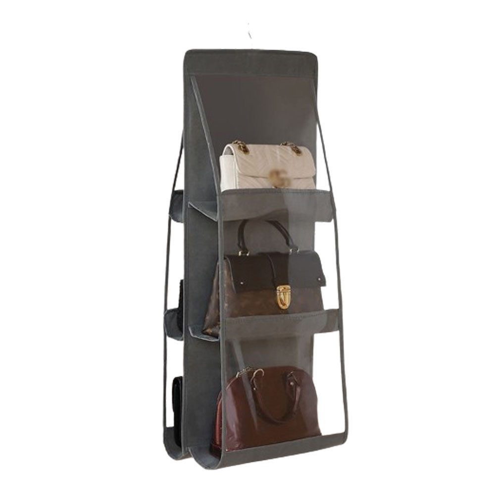 POPOLIC Hängeregal Aufbewahrung handtaschen Aufbewahrung 6 Taschen Organizer, Hängende Aufbewahrungstasche, Kleiderschrank-Aufbewahrungstasche