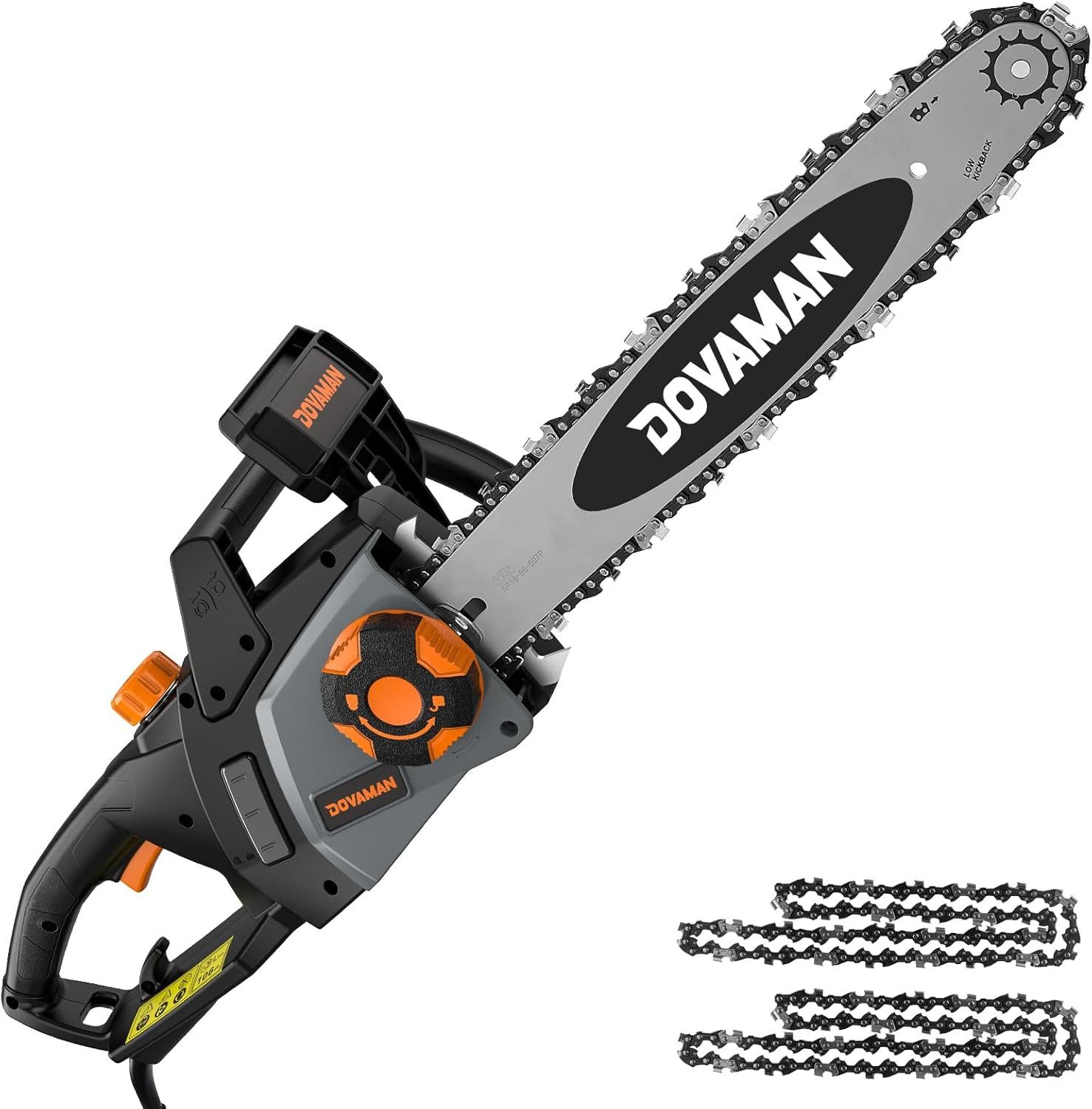 DOVAMAN Elektro-Kettensäge 2400W Werkzeugloses Ein-Schritt-Spannen, 40cm günstig online kaufen