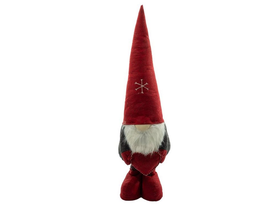 NOOR LIVING Weihnachtsfigur Jumbo Wichtel mit Teleskopbeinen (1 St),  weihnachtliche Gnome