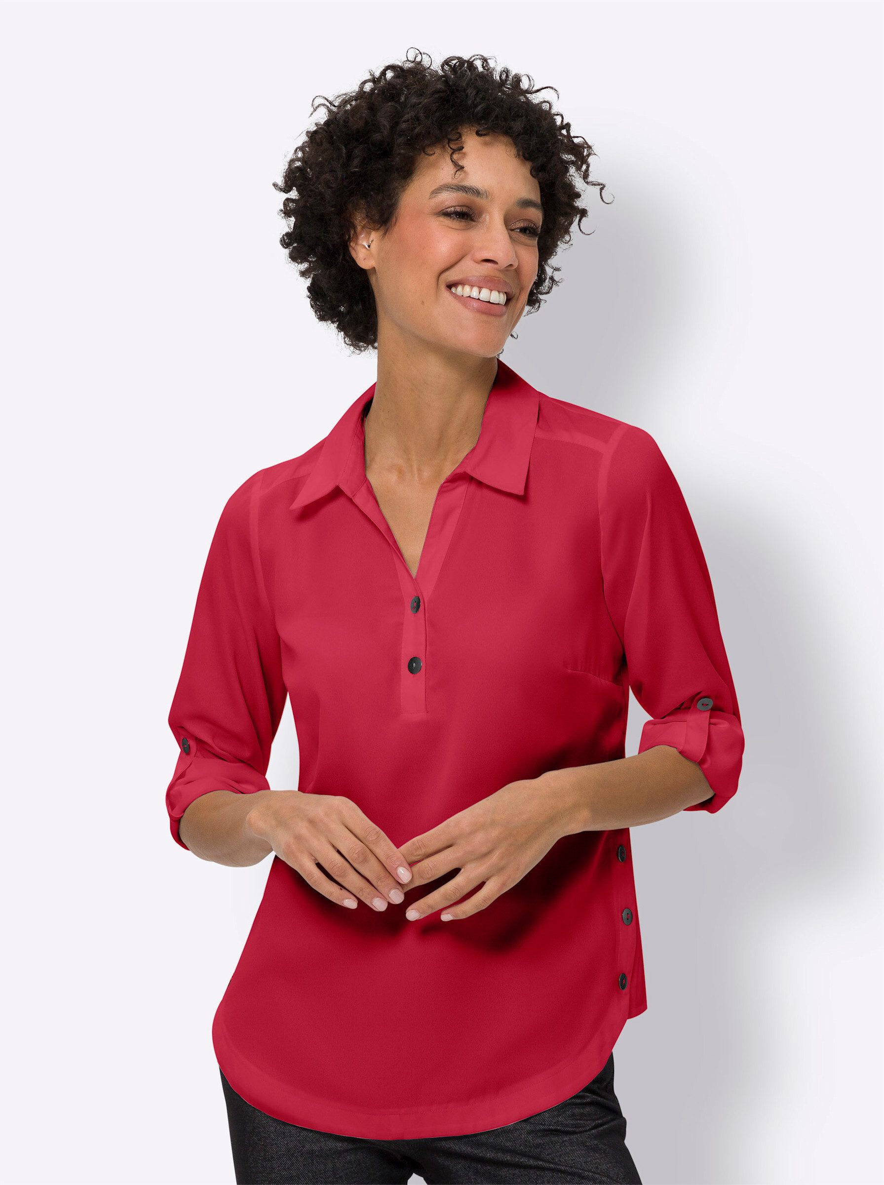 Sieh an! Klassische Bluse Schlupf-Bluse günstig online kaufen