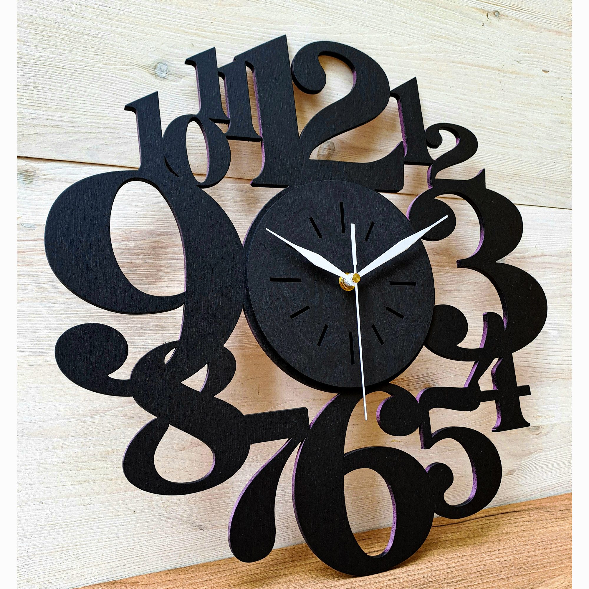 ORNAMENTI Wanduhr Handmade, grosse,modern, geometrisch, holz, minimalistisc günstig online kaufen