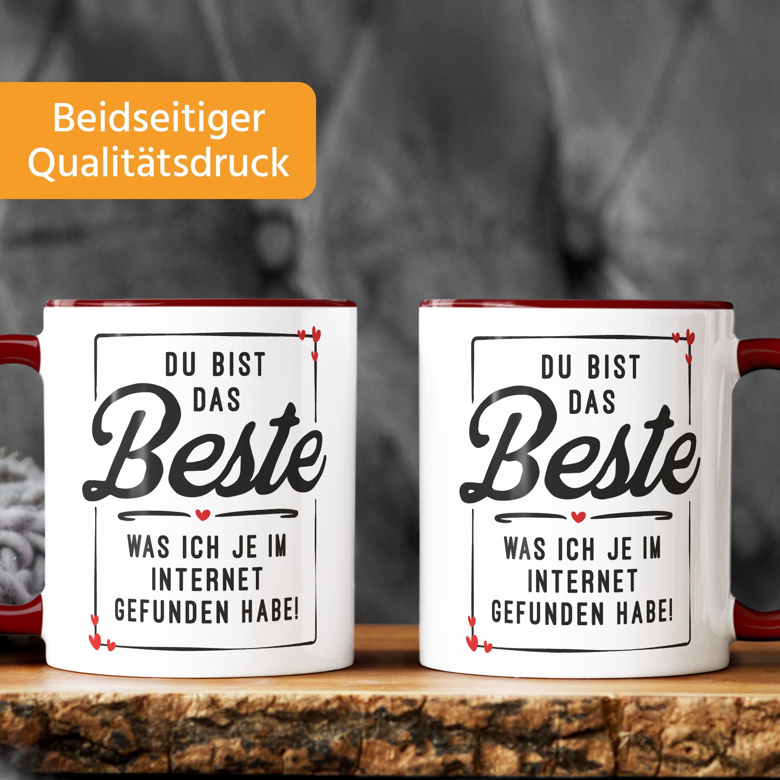 MoonWorks Tasse Tasse Geschenk Liebe lustig Freund Freundin Du bist das Beste was ich, Keramik