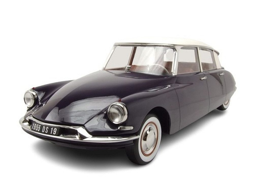 Modellauto Citroen DS 19 1955 lila weiß