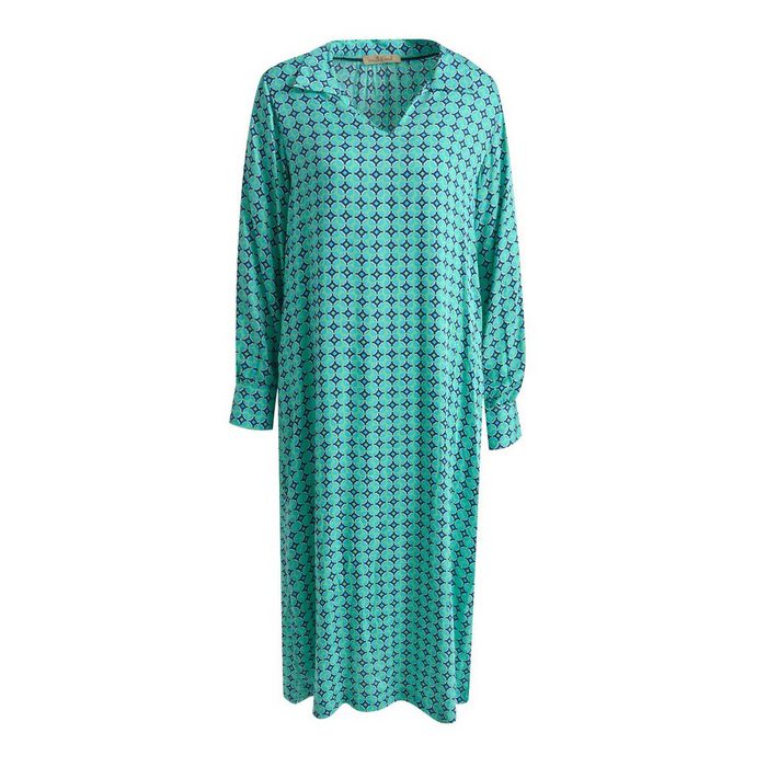 Smith & Soul Midikleid Straight Collar Dress - spring green print