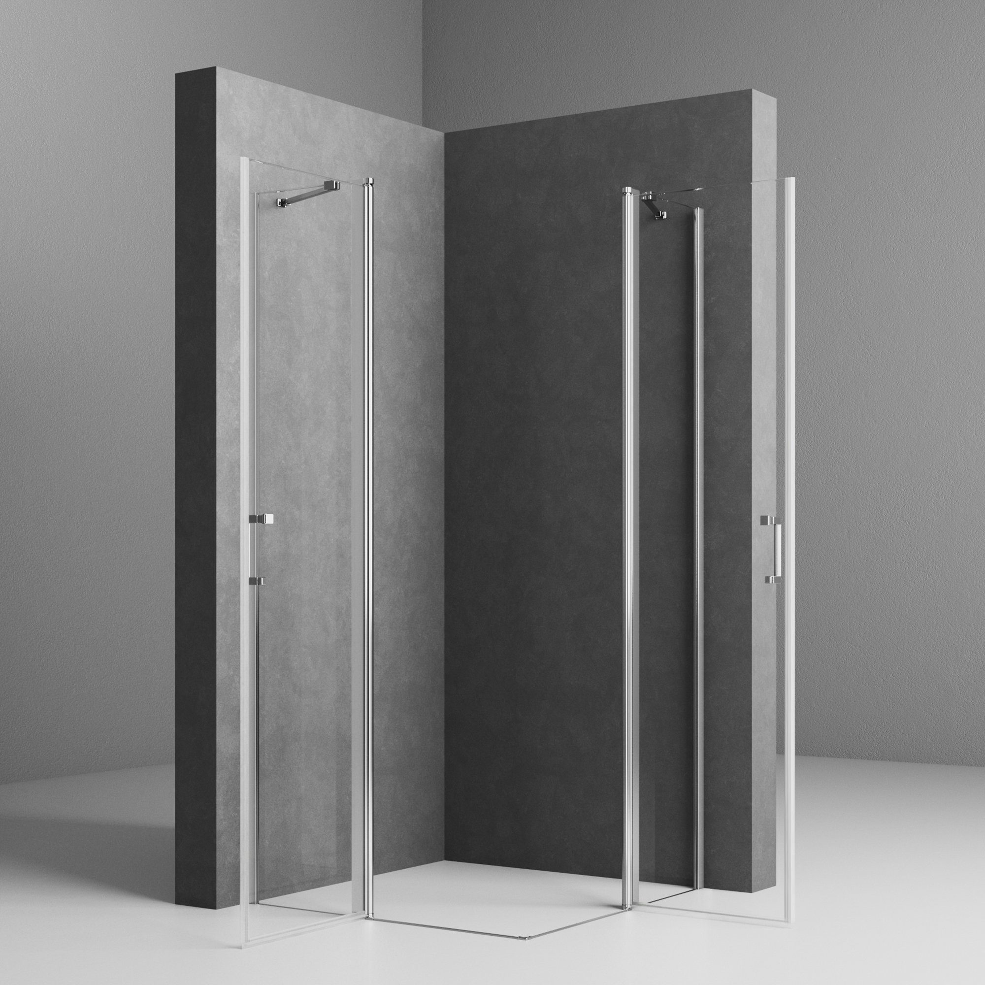 Boromal Eckdusche Duschkabine ecke 90x90 cm günstig online kaufen
