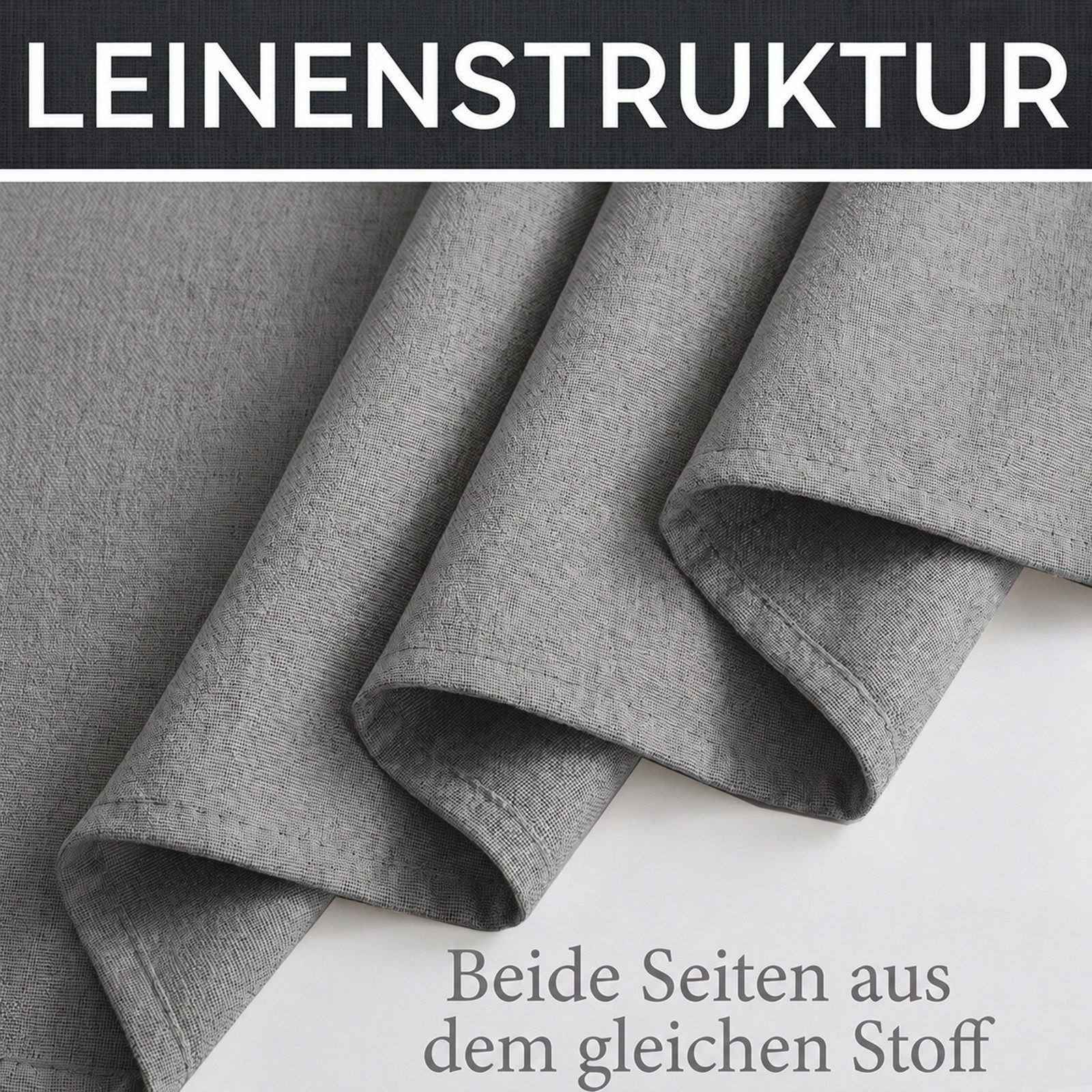 LMaxhome Gardine Verdunkelungsvorhang mit Schiene, 100 % Blickdicht mit Thermoschutz, Extra breiter Raumteiler-Vorhang für Büro, Wohn- und Schlafzimmer – Bild 4 von 5