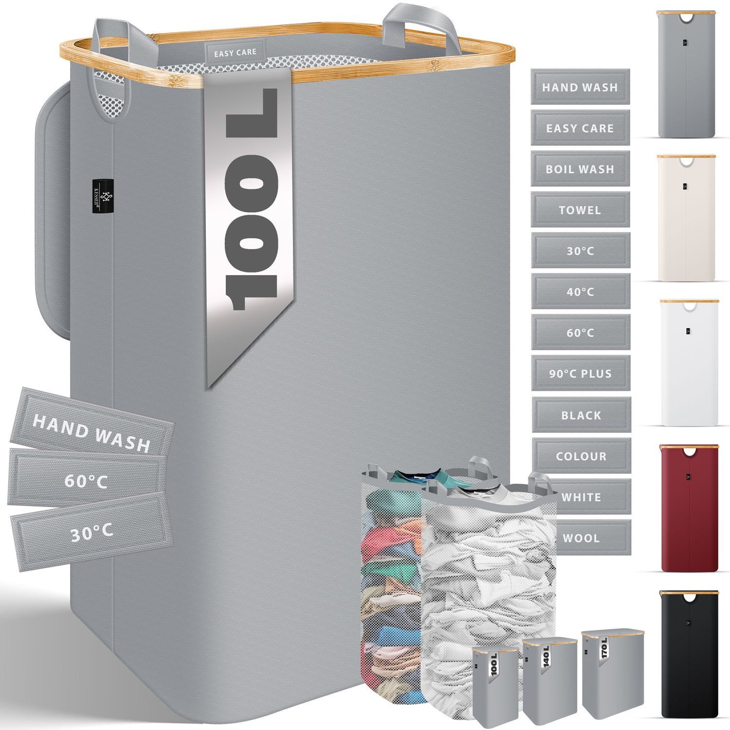 KESSER Wäschekorb, mit Deckel faltbar Wäschebox Wäschetruhe Wäschetonne günstig online kaufen