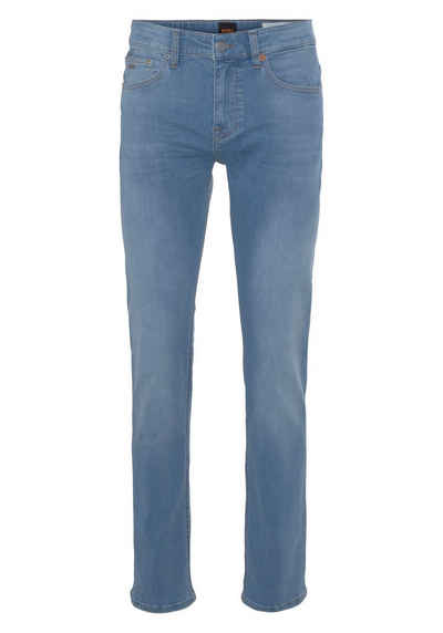 BOSS ORANGE Slim-fit-Jeans mit orangener BOSS Niete
