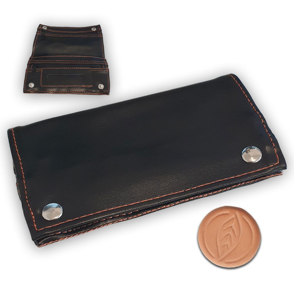 Coumo Tabakbeutel Tabakbeutel Drehertasche Schwarz Orange Tabaktasche Set H günstig online kaufen