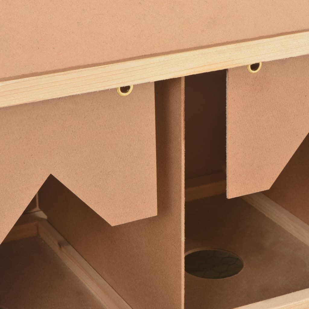 vidaXL Vogelhaus 63 x 40 x 65 cm Legenest Hühnernest 2 Fächer 63x40x65 cm Massivholz Ki