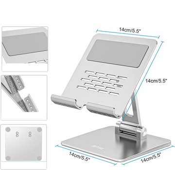 TOWAKIKI Verstellbarer Faltbarer Tablet Halter,Stabiler Aluminium Tischständer Tablet-Ständer