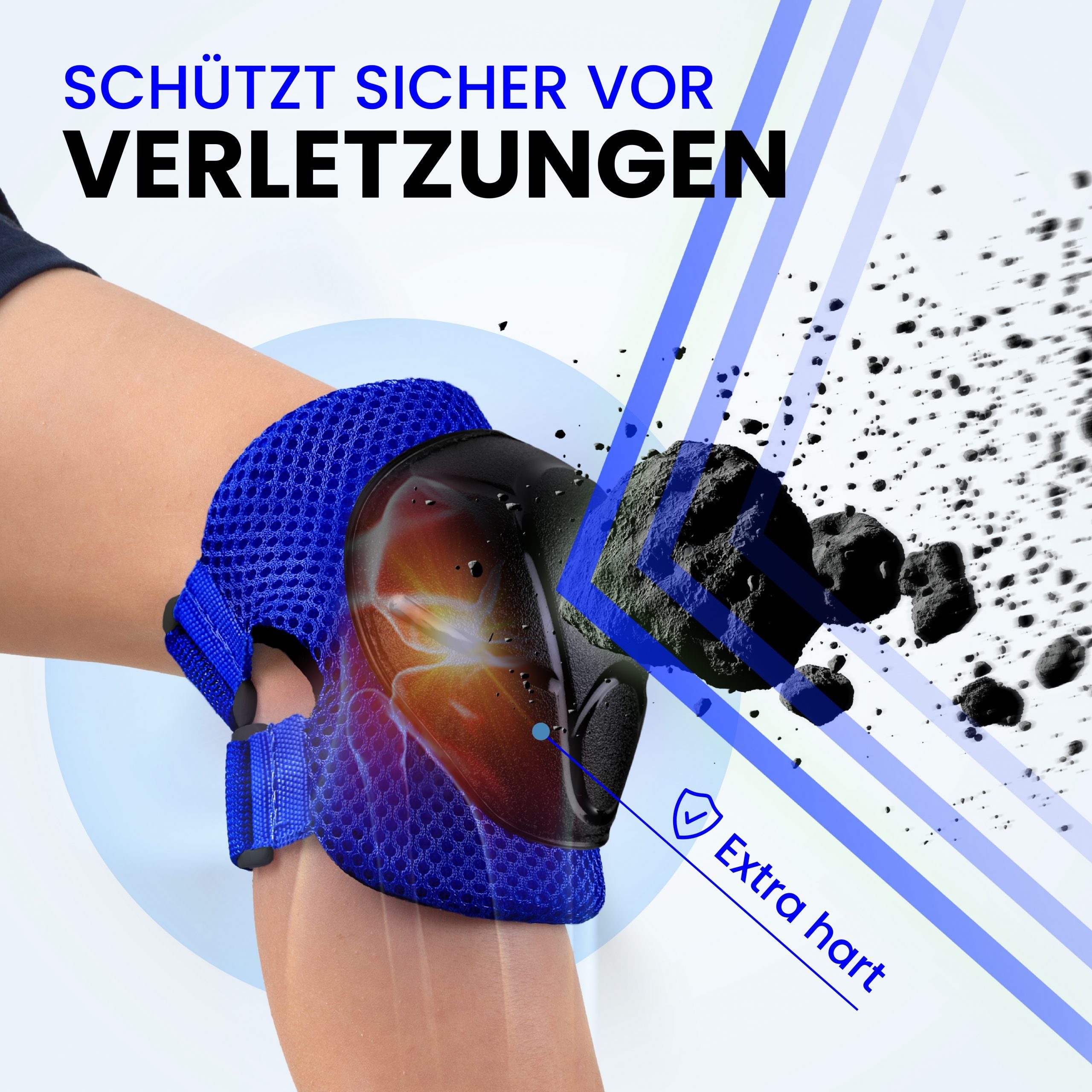 99FLIPS Protektoren-Set Schoner Inliner skates Kinder Set Skateboard Protektoren Schützer (Knieschoner Kinder Schutzausrüstung für Rollschuhe & Skateboard, 6-tl – Bild 4 von 5