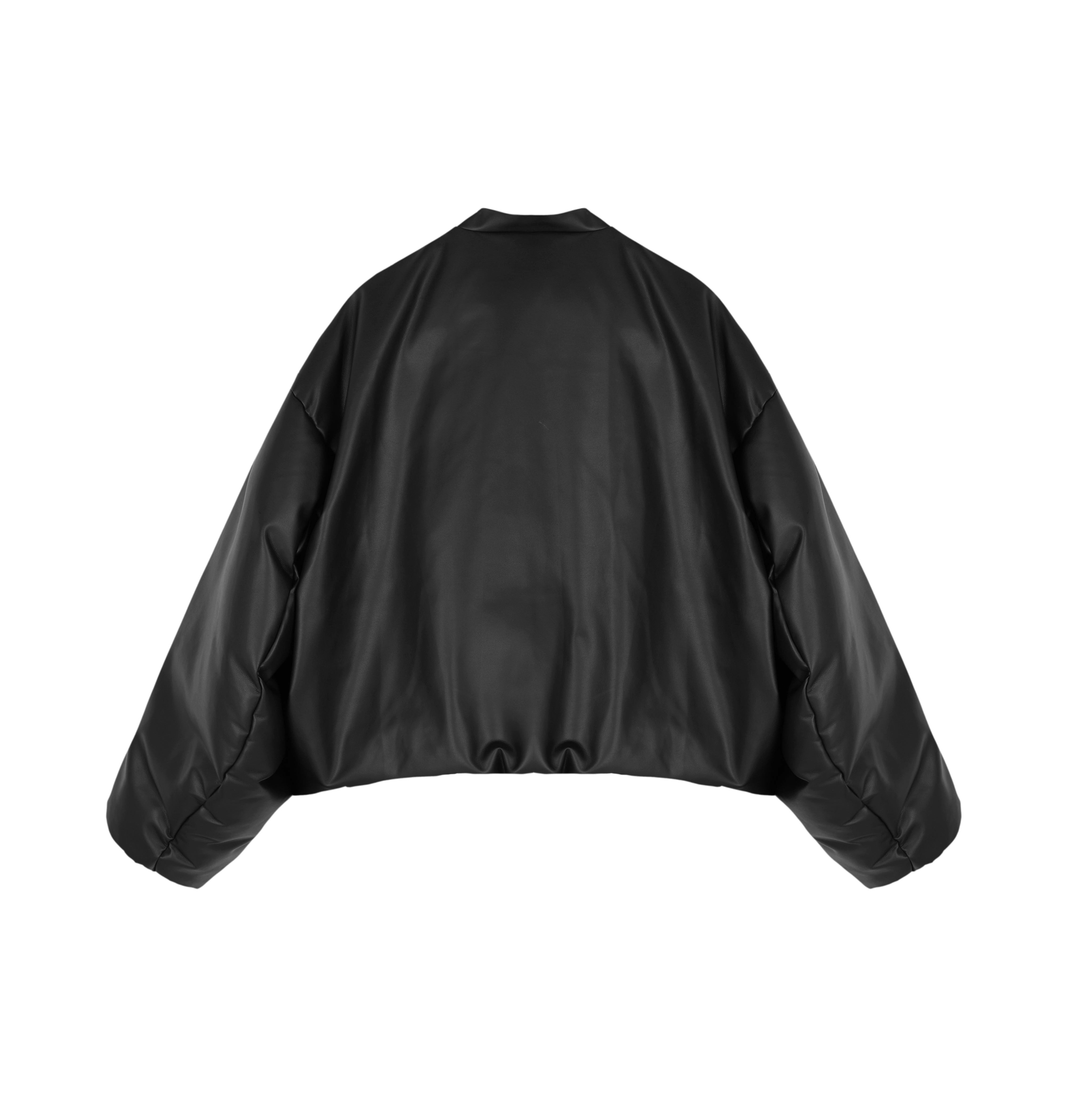 JNBY Daunenjacke Damen Boxy Daunenjacke mit Leder Optik Oberstoff